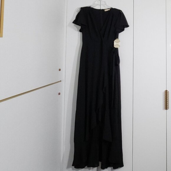 Altar'd State Dress Womens Size L Short Sleeves Black Long Gothic - Picture 1 of 7